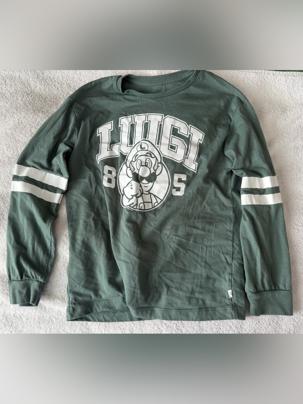 GAP Super Mario Luigi boys long sleeve tee - size 10